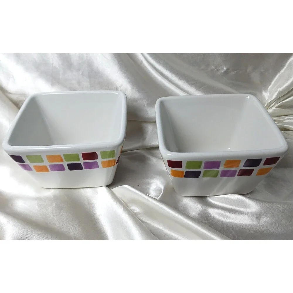 SIMPLE ADDITIONS PAMPERED CHEF SMALL SQUARE DIP BOWL-LOT OF 2